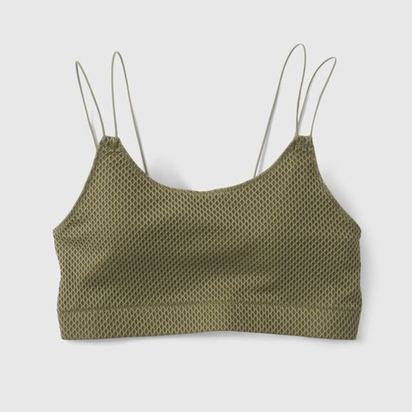 Bungee-Strap Mesh Bralette in green shade 'Sultry Sage,' Size Small (La SENZA) - Picture 1 of 6